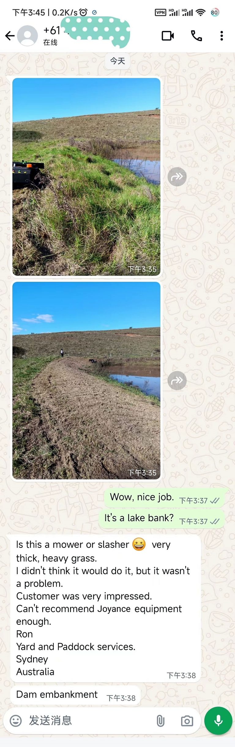 Positive Reviews From Joyance Remote Control Lawn Mower Customer JT800