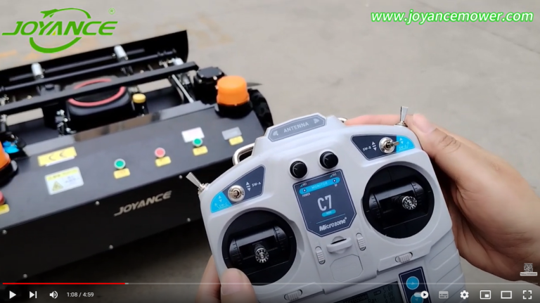 How to operate the remote control robot lawn mower JT800?