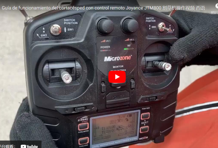 Guía de funcionamiento del cortacésped con control remoto Joyance JTM800 割草机操作视频 西语