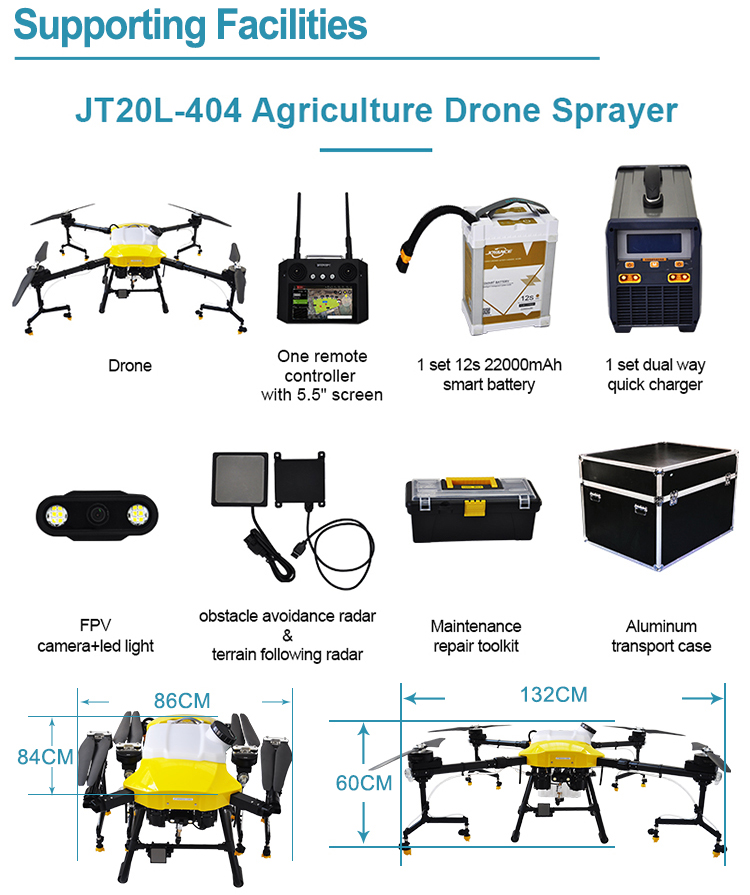 20 liters agricultural spraying drones