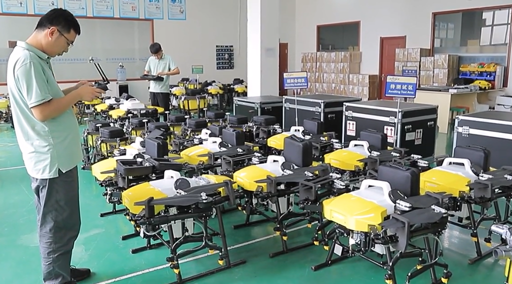 Drone flight parameter settings and power-on test