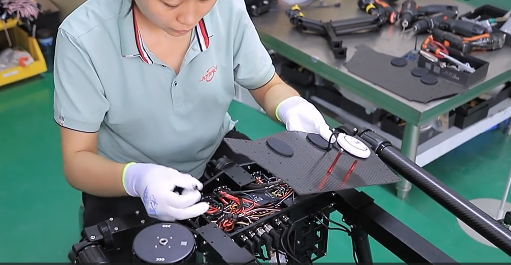Drone flight control wiring installation